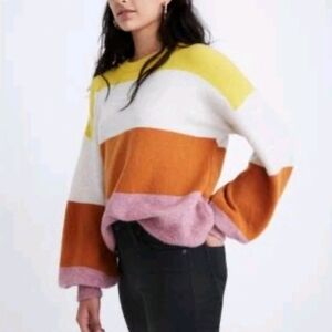 Madewell Striped Sweater Gladwell Balloon Sweater XS
